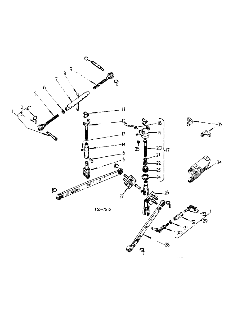 Схема запчастей Case IH 2350 - (6-06) - THREE POINT LINKAGE ATTACHMENT, DOMESTIC AND CANADA (09) - CHASSIS