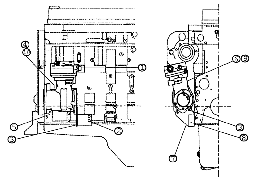 Схема запчастей Case IH TITAN 4520 - (02-009) - AIR COMPRESSOR ASSY (01) - ENGINE