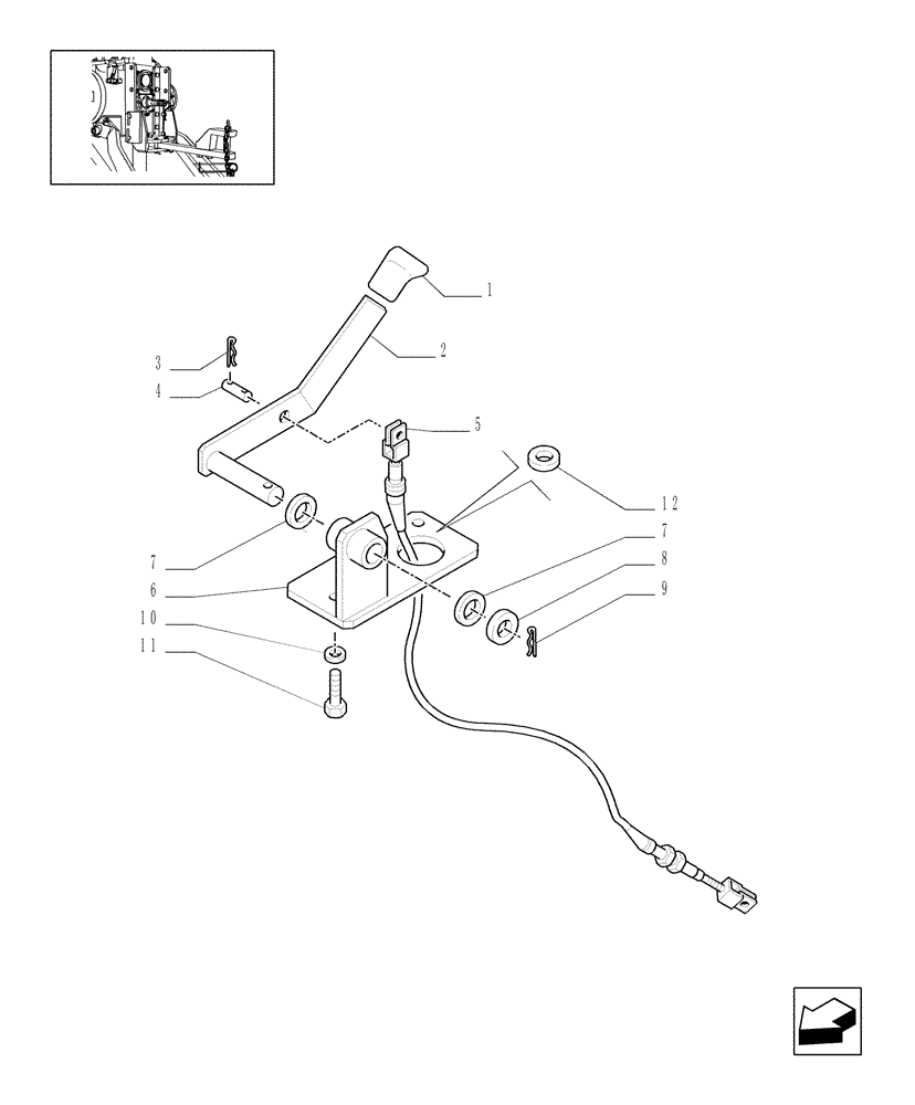 Схема запчастей Case IH JX1085C - (1.89.3/01[02]) - (VAR.216) SWIVEL HOOK FOR EEC, VERTICAL ADJUST SLIDING (GERMANY) - LEVER AND BRACKET W/CAB (09) - IMPLEMENT LIFT