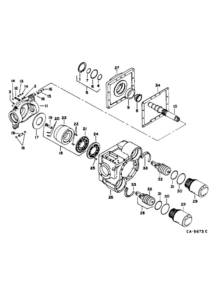 Схема запчастей Case IH 1460 - (10-041) - HYDROSTATIC PUMP, CYLINDER BLOCK, EATON (07) - HYDRAULICS