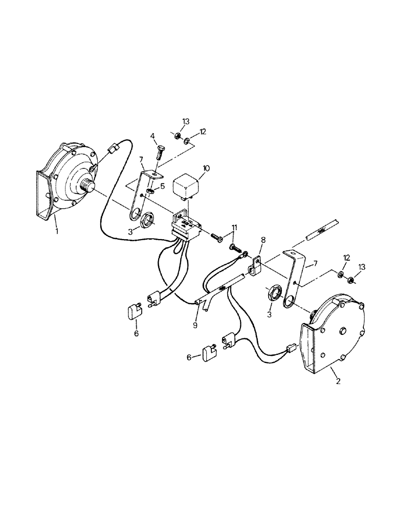 Схема запчастей Case IH STEIGER - (02-21) - HORN & MOUNTING (06) - ELECTRICAL