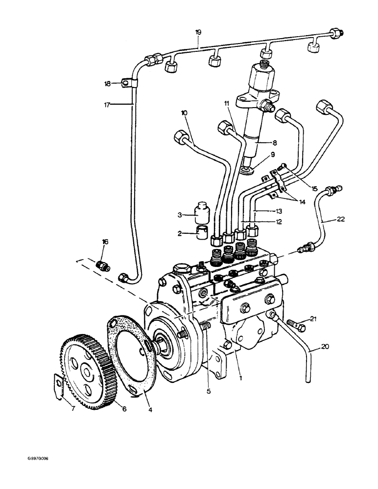 Схема запчастей Case IH 1212 - (3-02) - SIMMS INJECTION PUMP AND FUEL SYSTEM (03) - FUEL SYSTEM