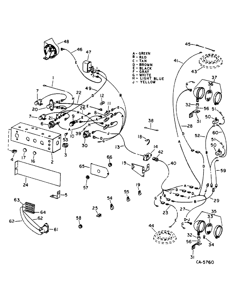 Схема запчастей Case IH 914 - (08-01) - ELECTRICAL, WIRING DIAGRAM, SERIAL NUMBER 19000 AND BELOW (06) - ELECTRICAL