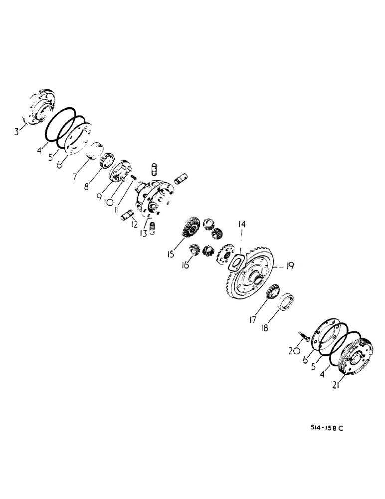 Схема запчастей Case IH 278 - (07-029) - DIFFERENTIAL AND CONNECTIONS (04) - Drive Train