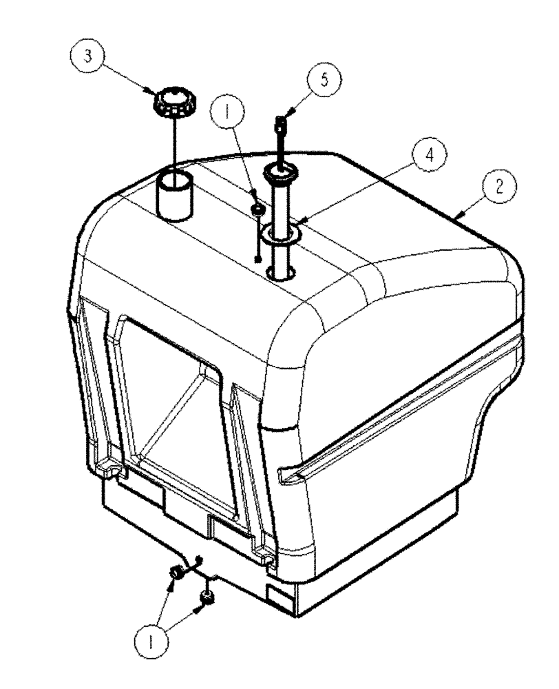 Схема запчастей Case IH SPX4260 - (04-044) - TANK GROUP Suspension & Frame