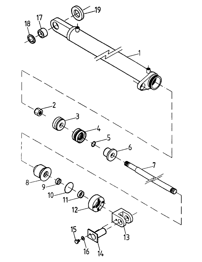 Схема запчастей Case IH 7000 - (B01-50) - HYDRAULIC CYLINDER, ELEVATOR LIFT Hydraulic Components & Circuits