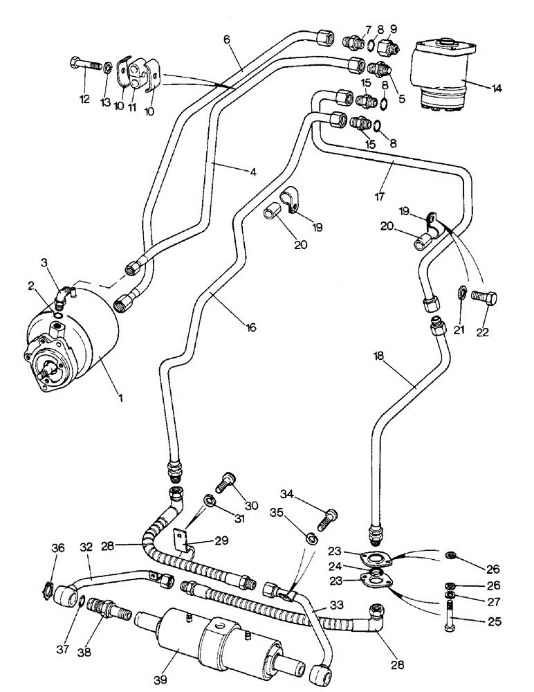 Схема запчастей Case IH 1690 - (H02-1) - STEERING SYSTEM - TRANSVERSE CYLINDER, LOW PROFILE MODEL (13) - STEERING SYSTEM