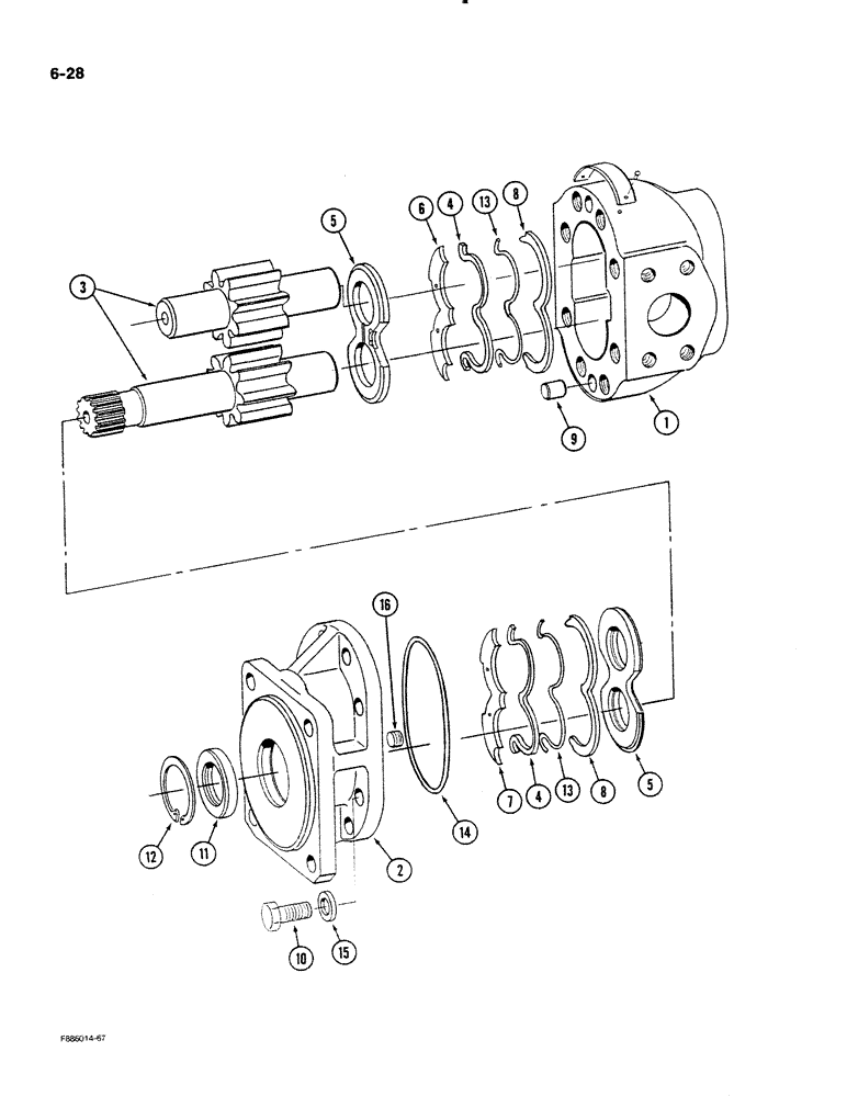 Схема запчастей Case IH STEIGER - (6-28) - TRANSMISSION, LUBE PUMP (06) - POWER TRAIN