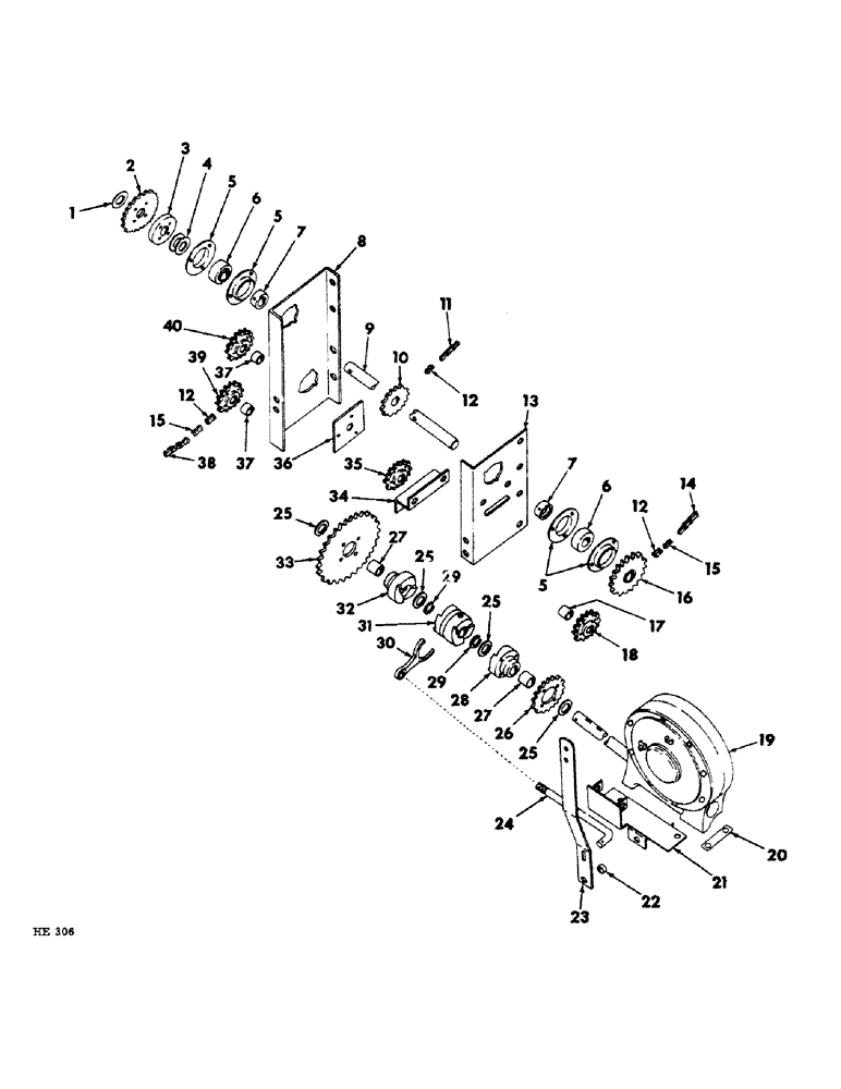 Схема запчастей Case IH 275 - (L-18) - REAR APRON SHAFT TWO SPEED DRIVE 