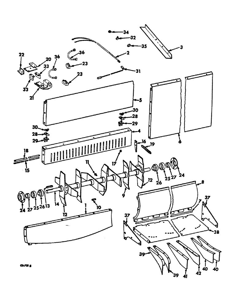 Схема запчастей Case IH 914 - (20-12) - SEPARATOR, STRAW CHOPPER CUTTING PARTS, SERIAL NUMBER 897 AND BELOW Separation