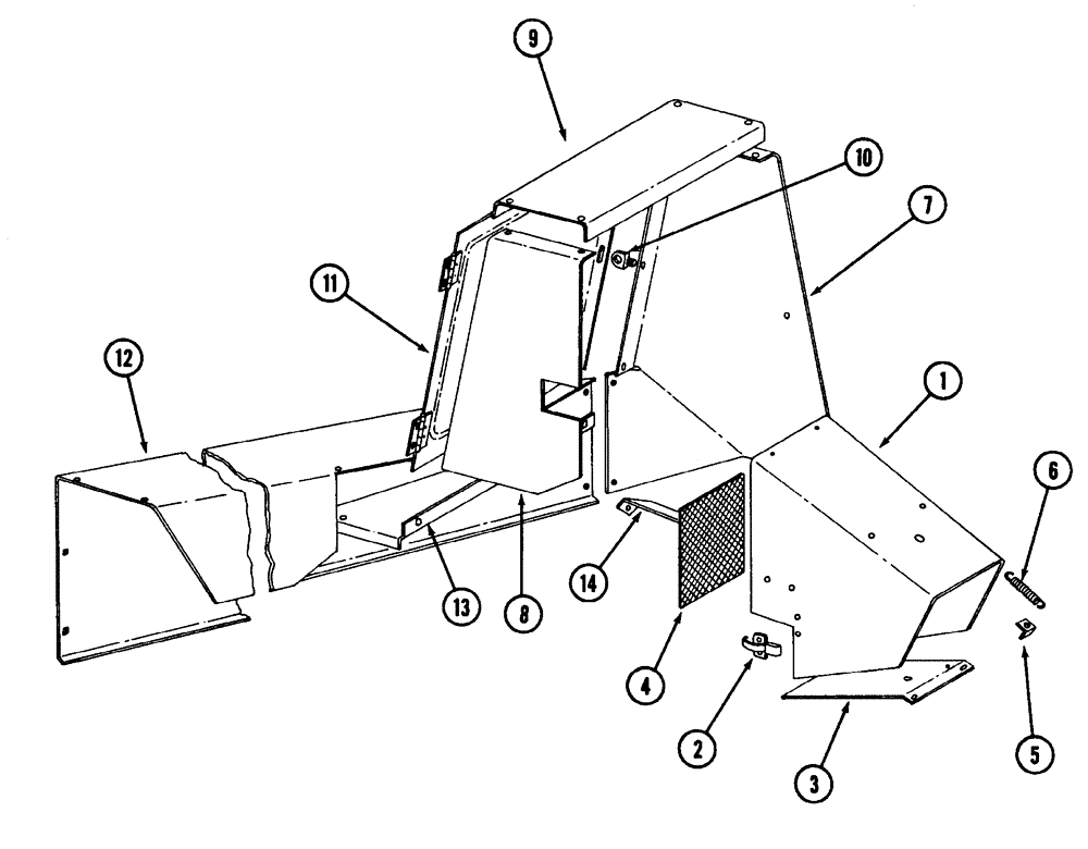 Схема запчастей Case IH 600 - (9-38) - SHIELDS, 600 BLOWER (09) - CHASSIS/ATTACHMENTS