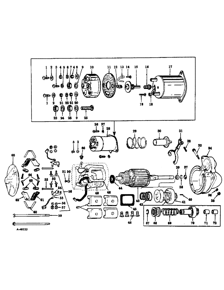 Схема запчастей Case IH 420 - (250) - ELECTRICAL SYSTEM, CRANKING MOTOR (55) - ELECTRICAL SYSTEMS