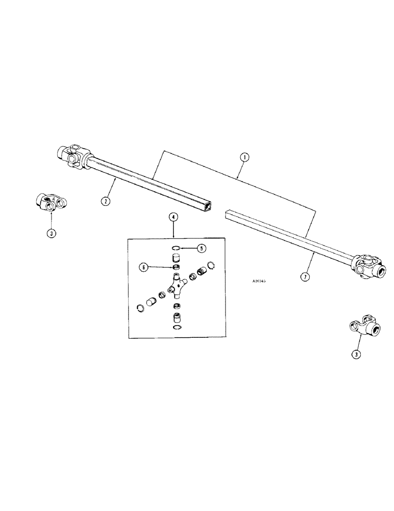 Схема запчастей Case IH 401 - (16[A]) - UNIVERSAL JOINT, DRIVE 