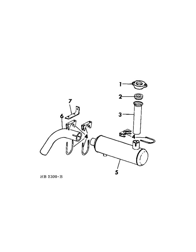 Схема запчастей Case IH 4000 - (12-45) - POWER, EXHAUST MUFFLER AND CONNECTIONS C-232 GAS ENGINE, FOR USE ON 4000 WINDROWERS Power