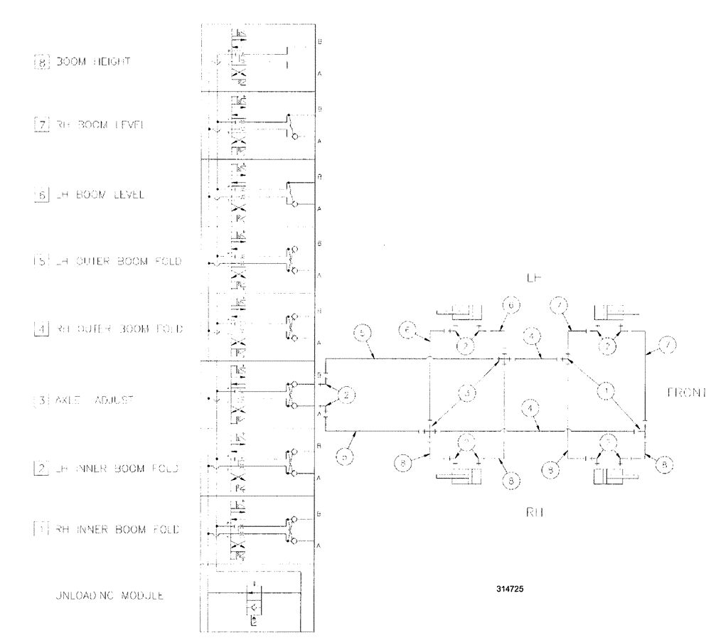 Схема запчастей Case IH SPX3200 - (06-023) - AXLE ADJUST GROUP (27) - REAR AXLE SYSTEM