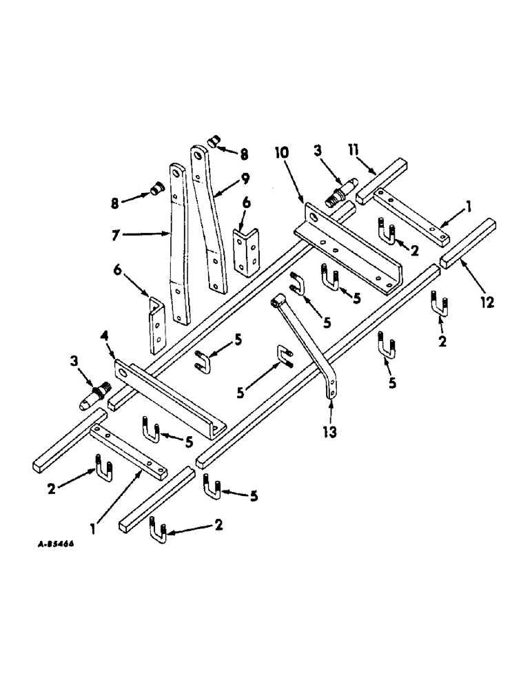 Схема запчастей Case IH 662 - (AC-07) - DOUBLE TOOL BAR REAR SECTION, 3-PT HITCH (1965 AND SINCE) 