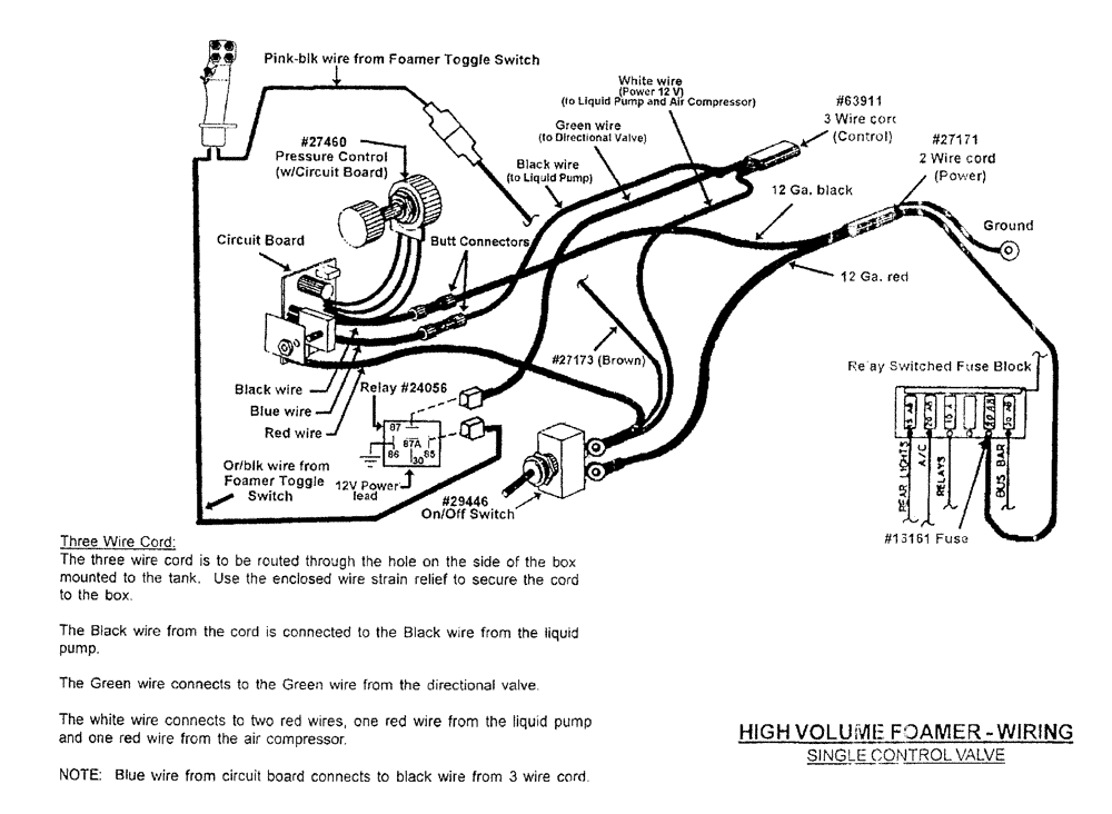 Схема запчастей Case IH PATRIOT XL - (09-002) - FOAM MARKER - HIGH VOLUME (WIRING) Liquid Plumbing