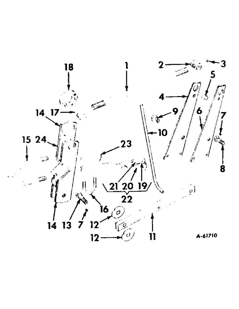 Схема запчастей Case IH 65 - (H-14) - THIRD, FOURTH, FIFTH, SIXTH, SEVENTH AND EIGHT GANG PARALLEL 