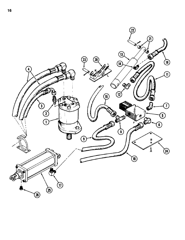 Схема запчастей Case IH 742 - (16) - HYDRAULICS, REAR UNIT 