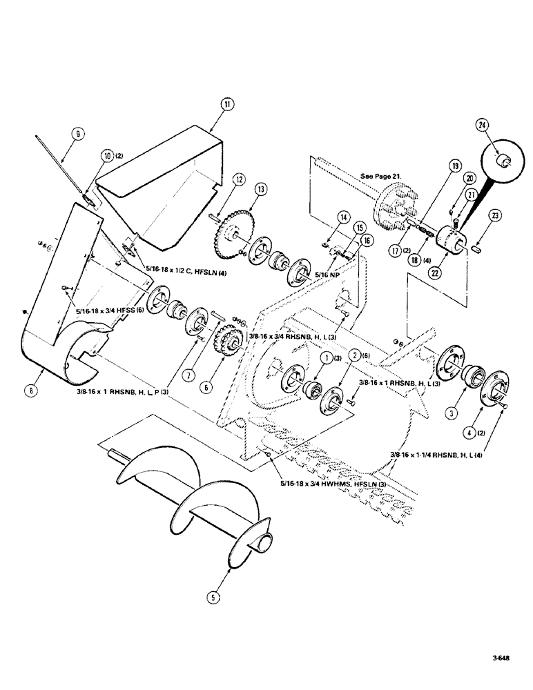 Схема запчастей Case IH 8550 - (28) - AUGER, RIGHT AND DRIVE ASSEMBLY (60) - PRODUCT FEEDING