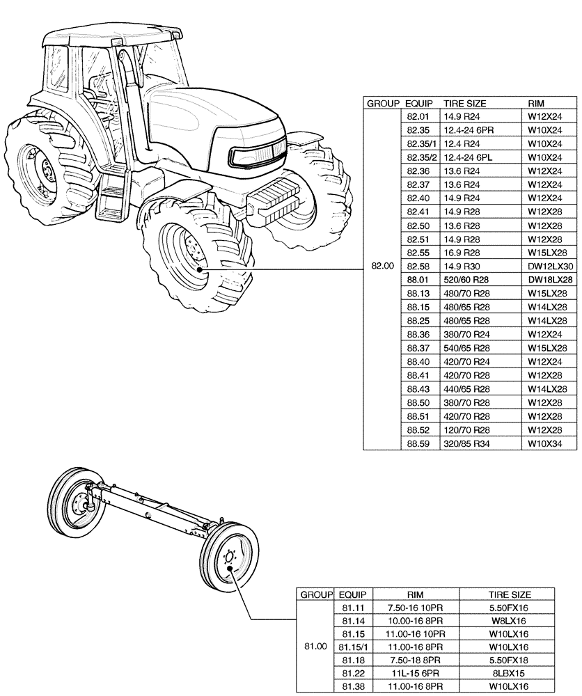 Схема запчастей Case IH MXU115 - (SEC. 11[01]) - TRACTION (00) - GENERAL