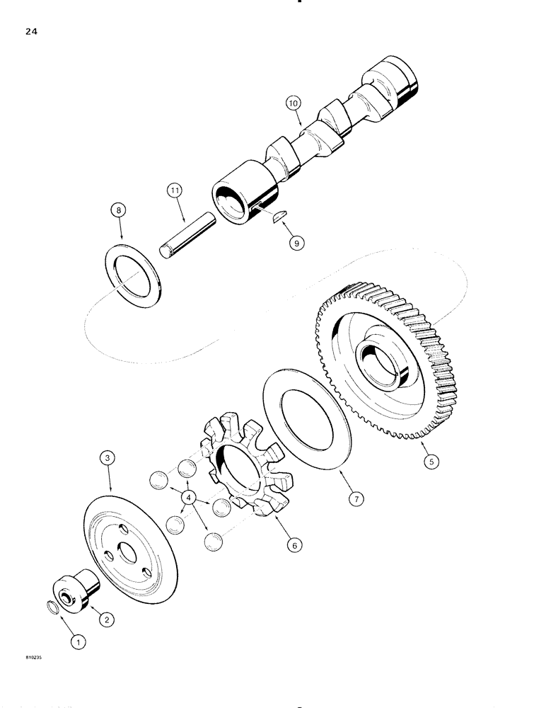 Схема запчастей Case IH 1816C - (024) - ENGINE CAMSHAFT (02) - ENGINE