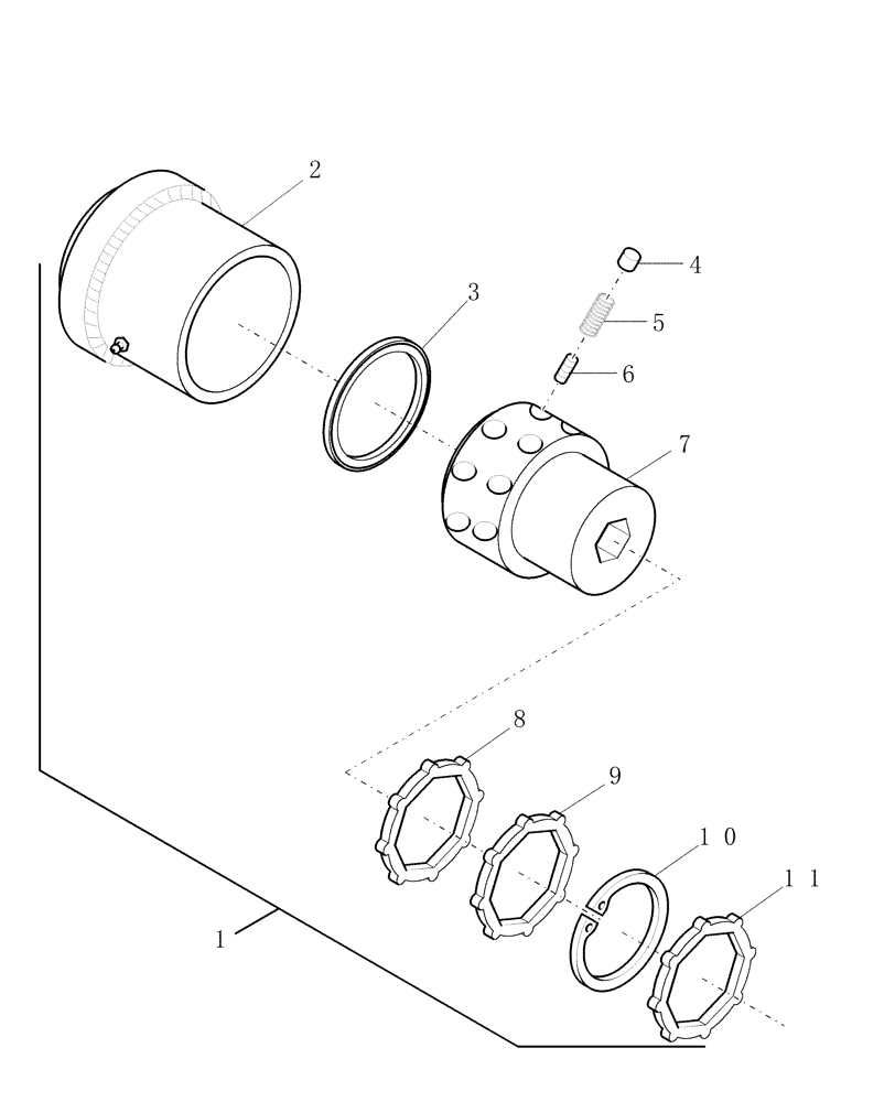 Схема запчастей Case IH 2208 - (08.00[1]) - RADIAL PIN SLIP CLUTCH, PIN HAJ0003516 TO PIN HAJ0018272 (58) - ATTACHMENTS/HEADERS