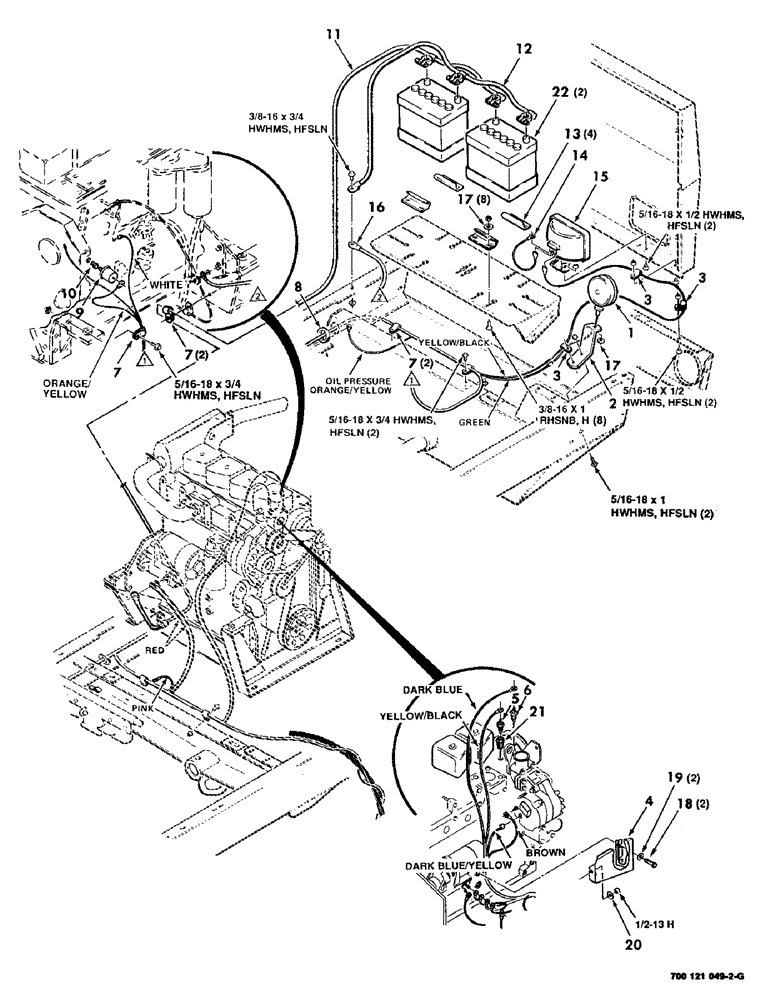 Схема запчастей Case IH 8830 - (4-10) - ENGINE WIRING ASSEMBLY, REAR SECTION, DIESEL (04) - ELECTRICAL SYSTEMS