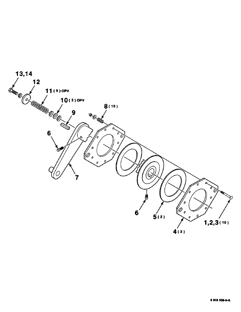 Схема запчастей Case IH 8590 - (06-18) - KNOTTER BRAKE ASSEMBLY (14) - BALE CHAMBER