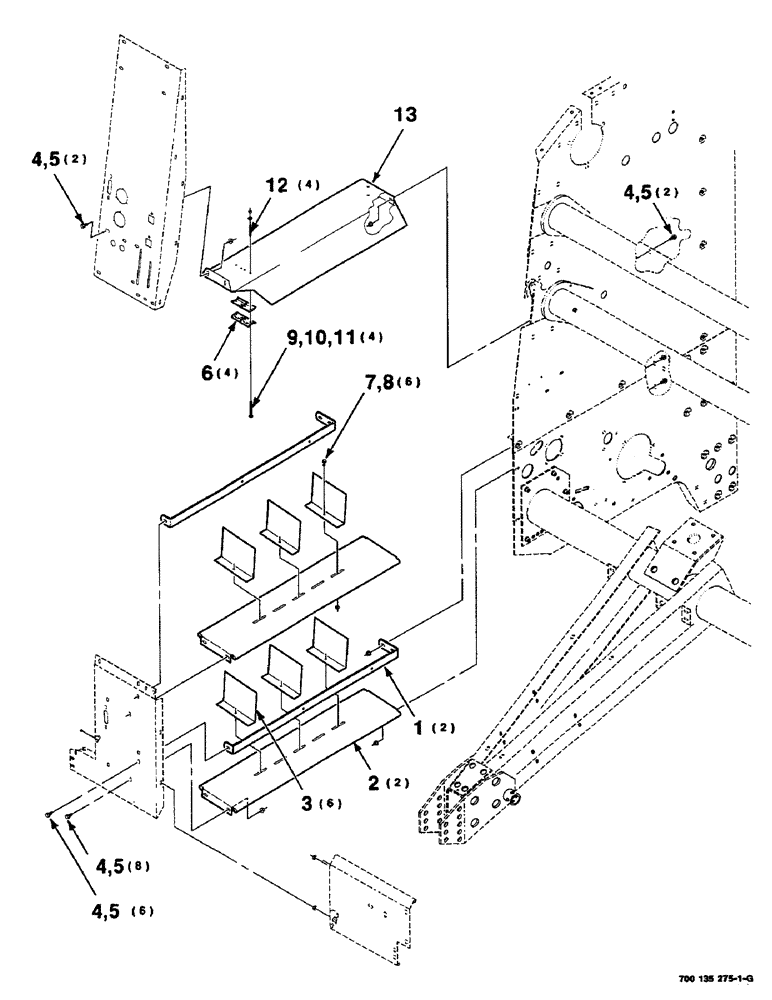 Схема запчастей Case IH RS451 - (7-28) - TWINE BOX ASSEMBLY (12) - MAIN FRAME