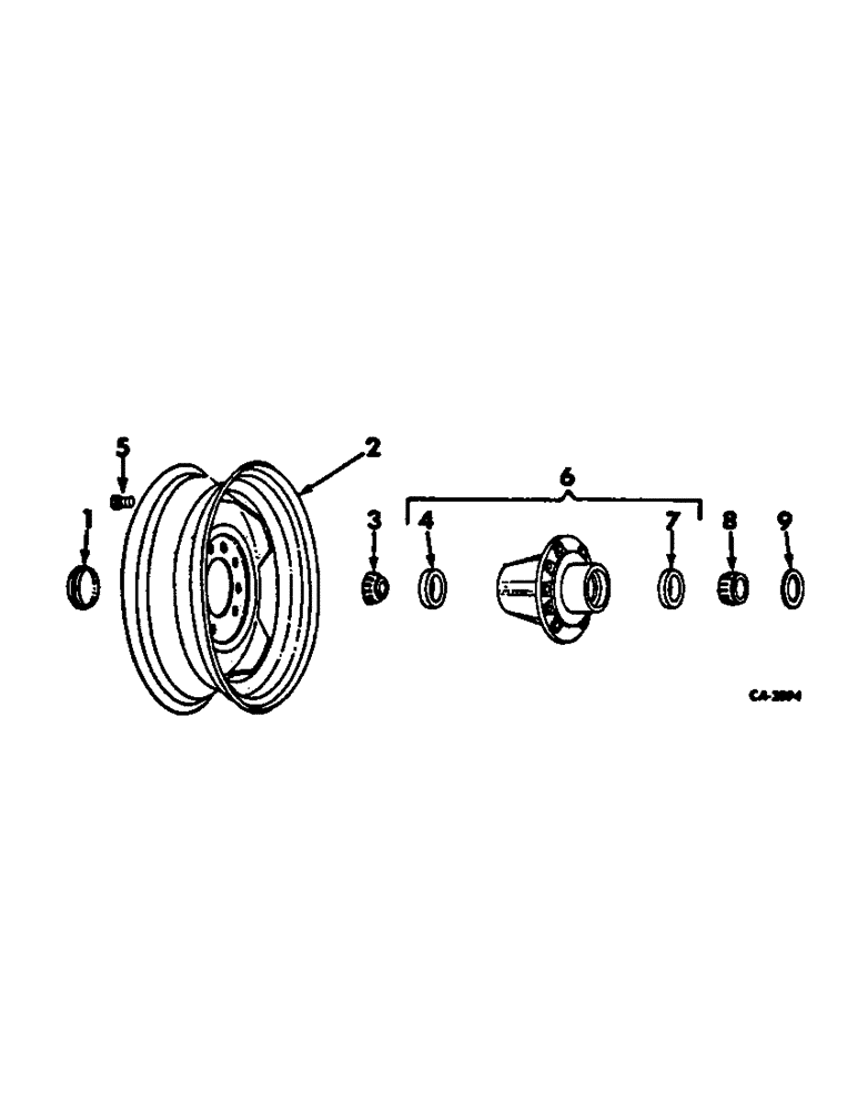 Схема запчастей Case IH VARIOUS - (D-29) - WHEEL AND HUB ASSY 