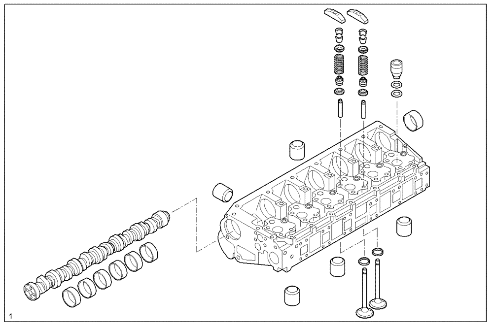 Схема запчастей Case IH F3AE0684P E904 - (0610.040) - CYLINDER HEAD with mobile elements 