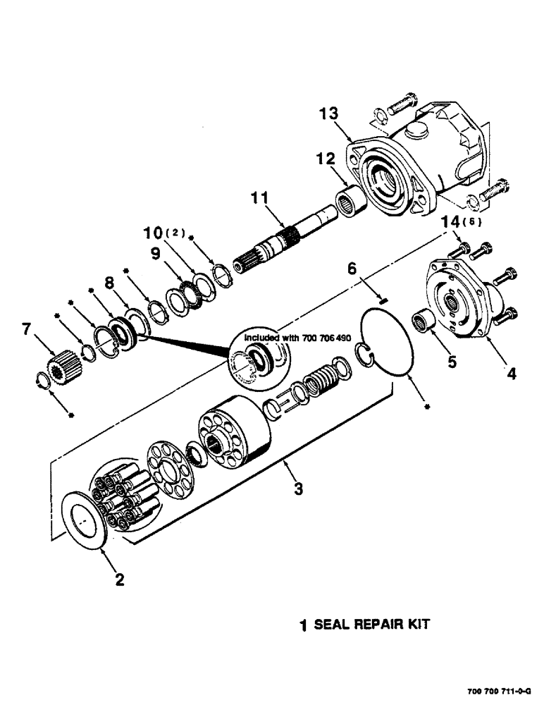 Схема запчастей Case IH SC412 - (8-10) - HYDROSTATIC PUMP - PTO (1000 RPM), (700700711 HYDROSTATIC PUMP - PTO COMPLETE) (08) - HYDRAULICS