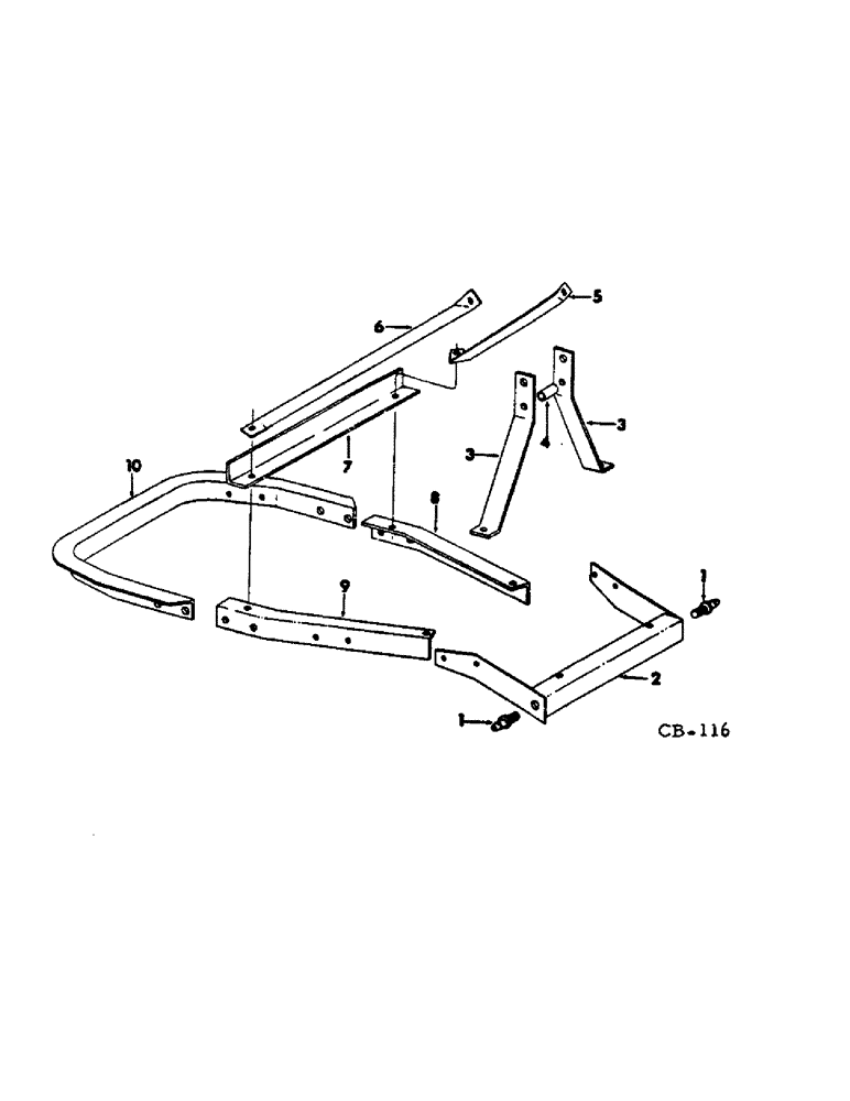 Схема запчастей Case IH 110 - (C-2) - 110 DISK HARROW, MAIN FRAME AND HITCH 