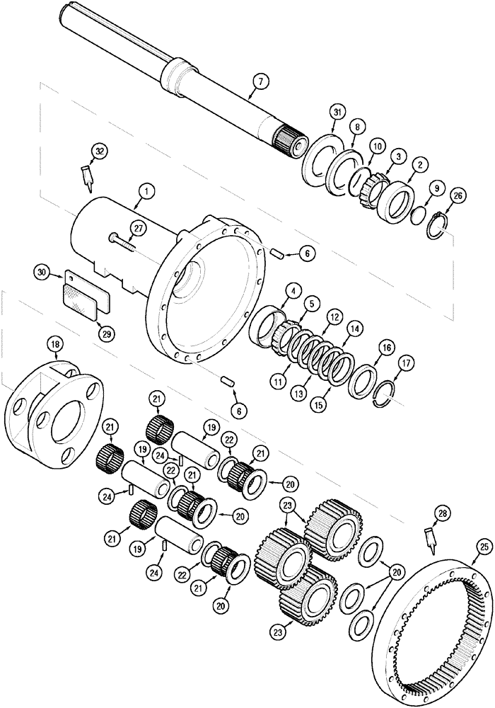 Схема запчастей Case IH MX170 - (06-11) - REAR AXLE (21) - TRANSMISSION