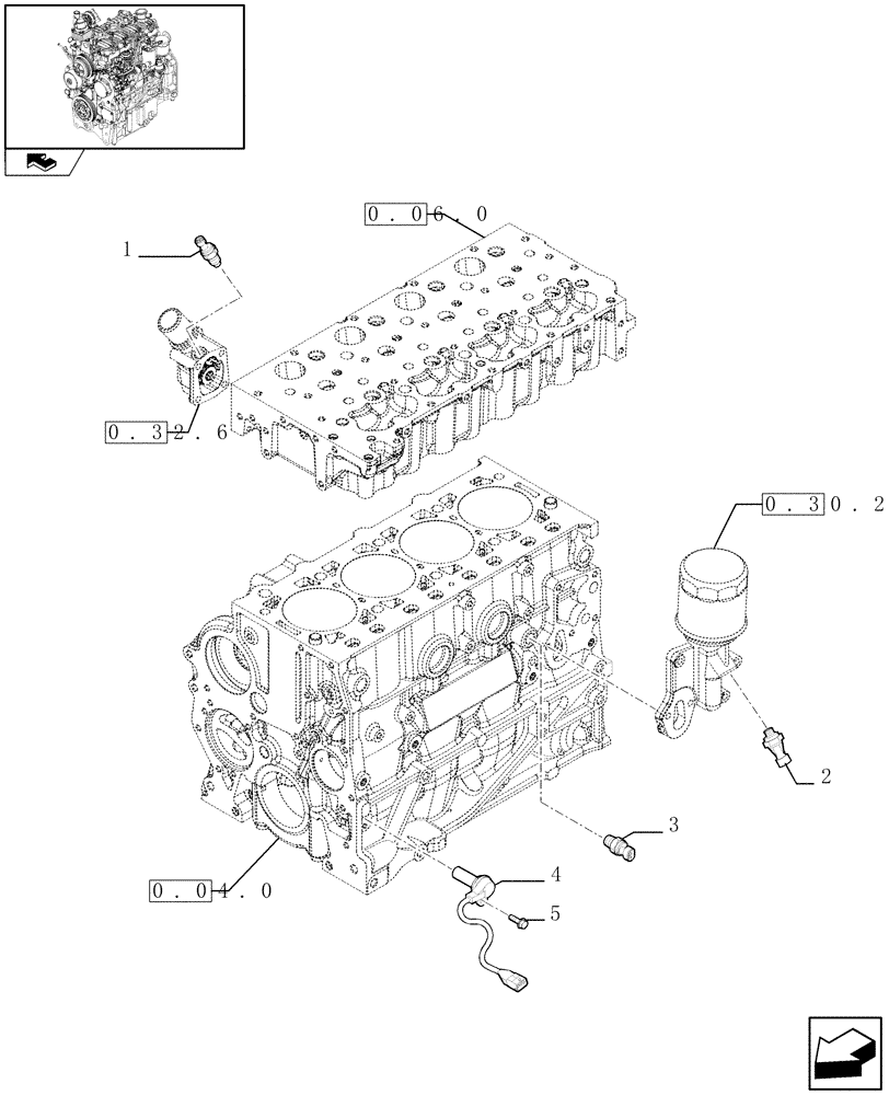 Схема запчастей Case IH FARMALL 65C - (0.70.0) - DIAGNOSTIC SENSOR (01) - ENGINE