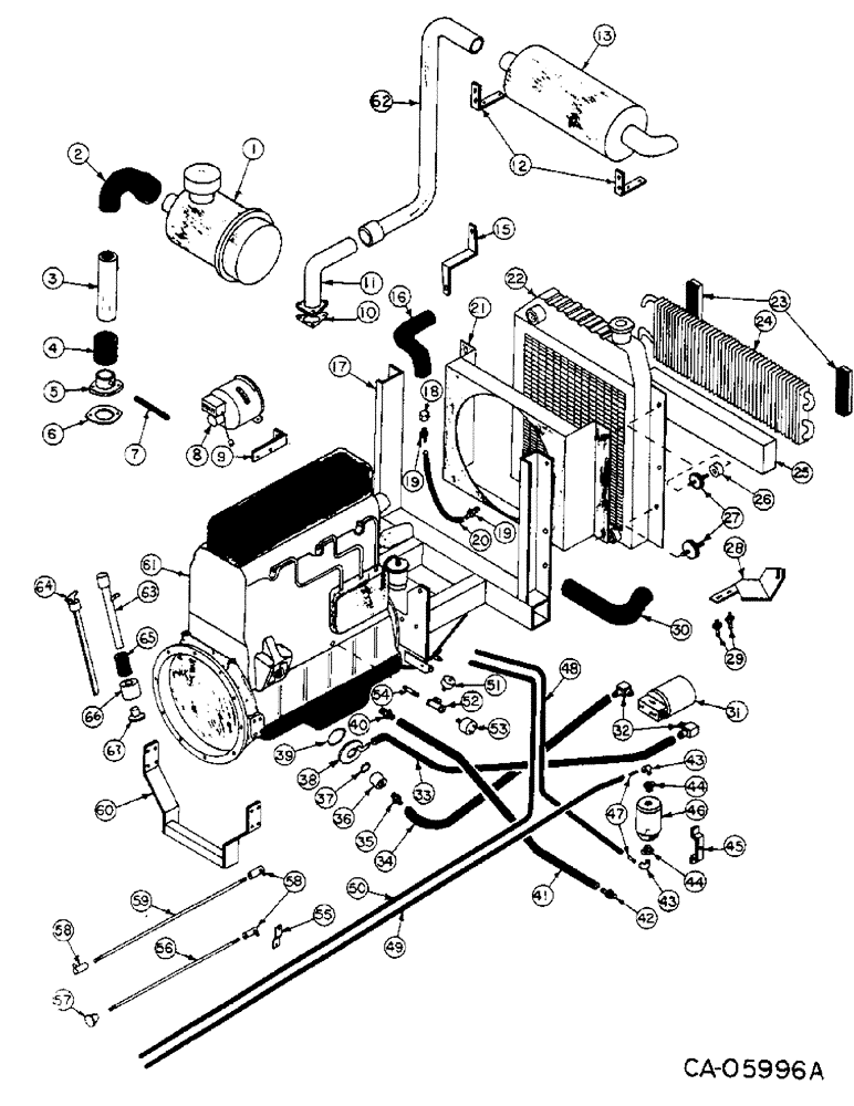 Схема запчастей Case IH 4140 - (12-32) - ENGINE AND MOUNTING - DIESEL (04) - Drive Train