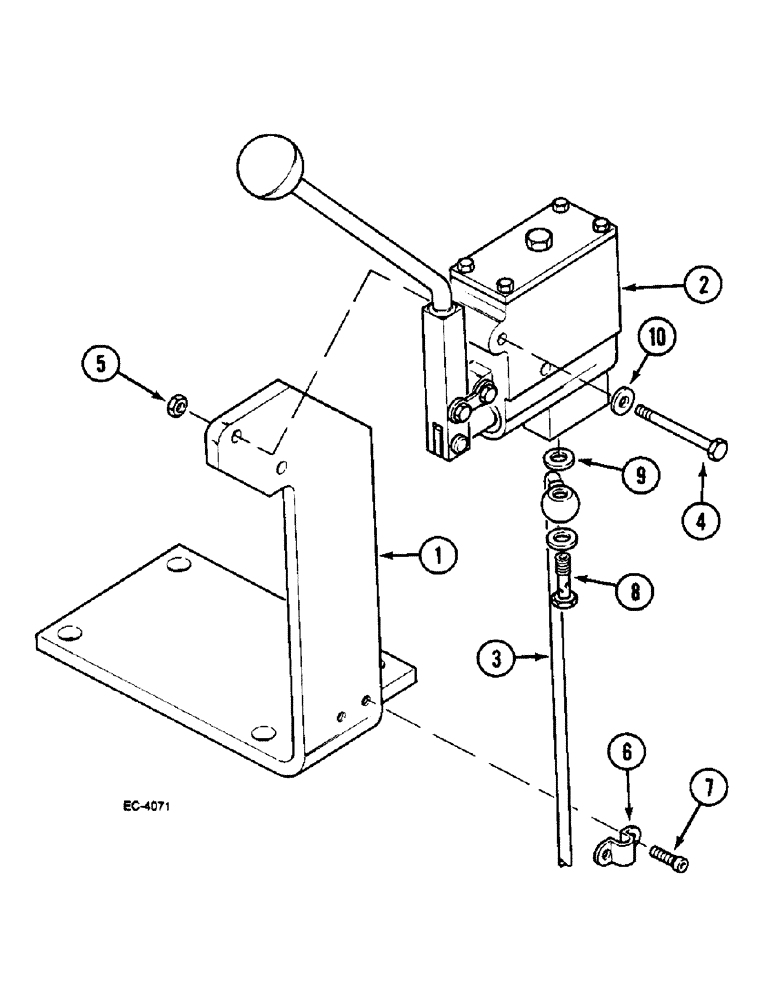 Схема запчастей Case IH 2130 - (9-134) - HAND PUMP AND BRACKET (09) - CHASSIS/ATTACHMENTS