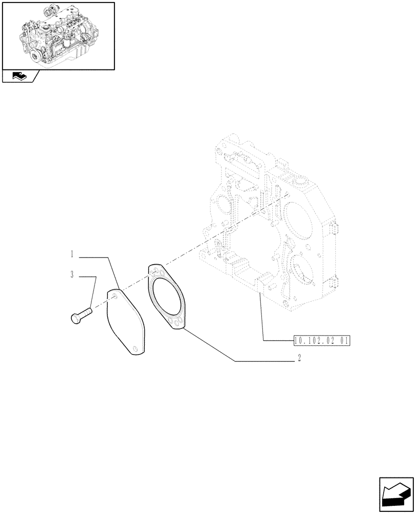 Схема запчастей Case IH F4HE9684J J100 - (10.114.02) - POWER TAKE OFF (2852174) 