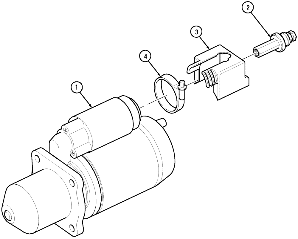 Схема запчастей Case IH MX150 - (04-15) - STARTER MOTOR (55) - ELECTRICAL SYSTEMS