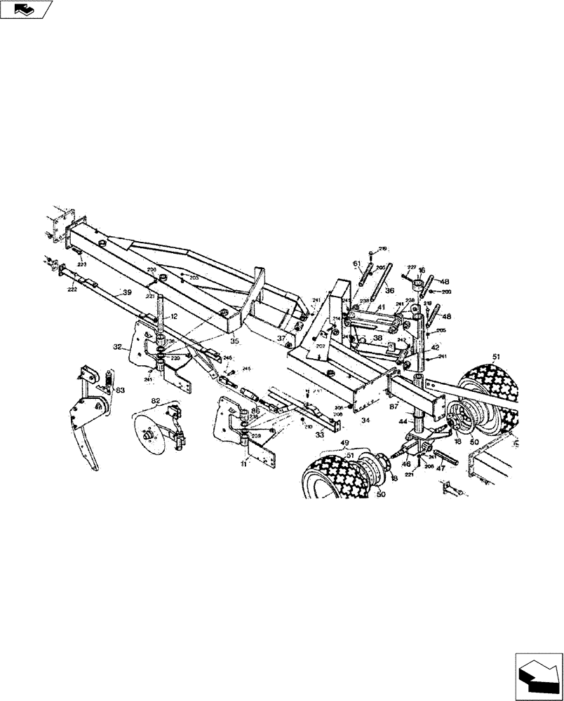 Схема запчастей Case IH 9000 SERIES - (39.100.01[02]) - MAIN FRAME ASSEMBLY (39) - FRAMES AND BALLASTING