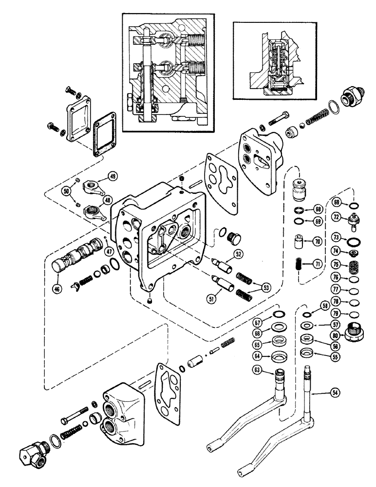 Схема запчастей Case IH 870 - (244) - A42248 VALVE (08) - HYDRAULICS