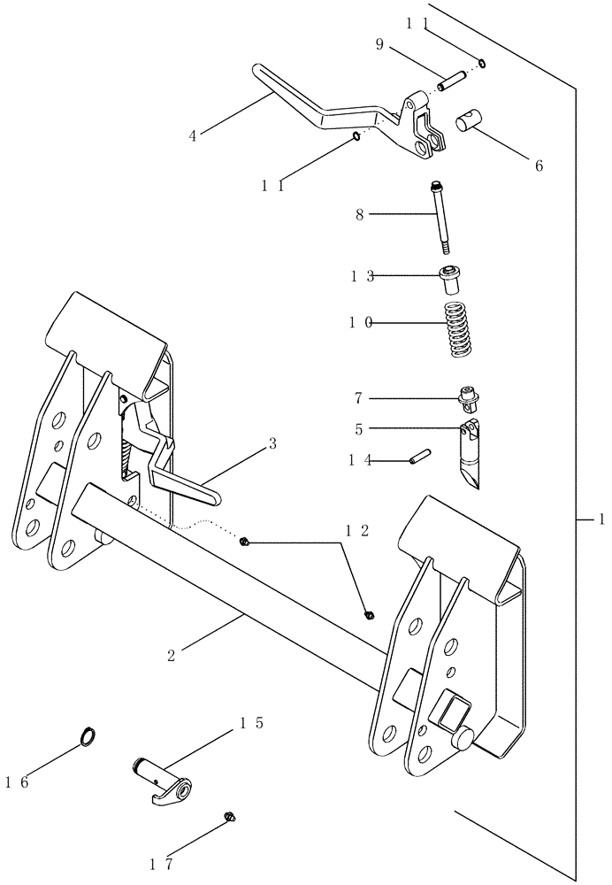 Схема запчастей Case IH LX132 - (09-12) - QUICK ATTACH ADAPTER (09) - CHASSIS/ATTACHMENTS