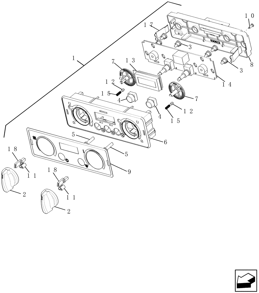 Схема запчастей Case IH 7120 - (50.206.01) - CONTROLS, ATC (50) - CAB CLIMATE CONTROL