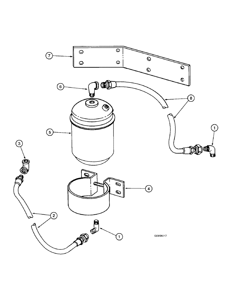 Схема запчастей Case IH D-282 - (2-096) - WATCHDOG FUEL FILTER, 403 COMBINES 