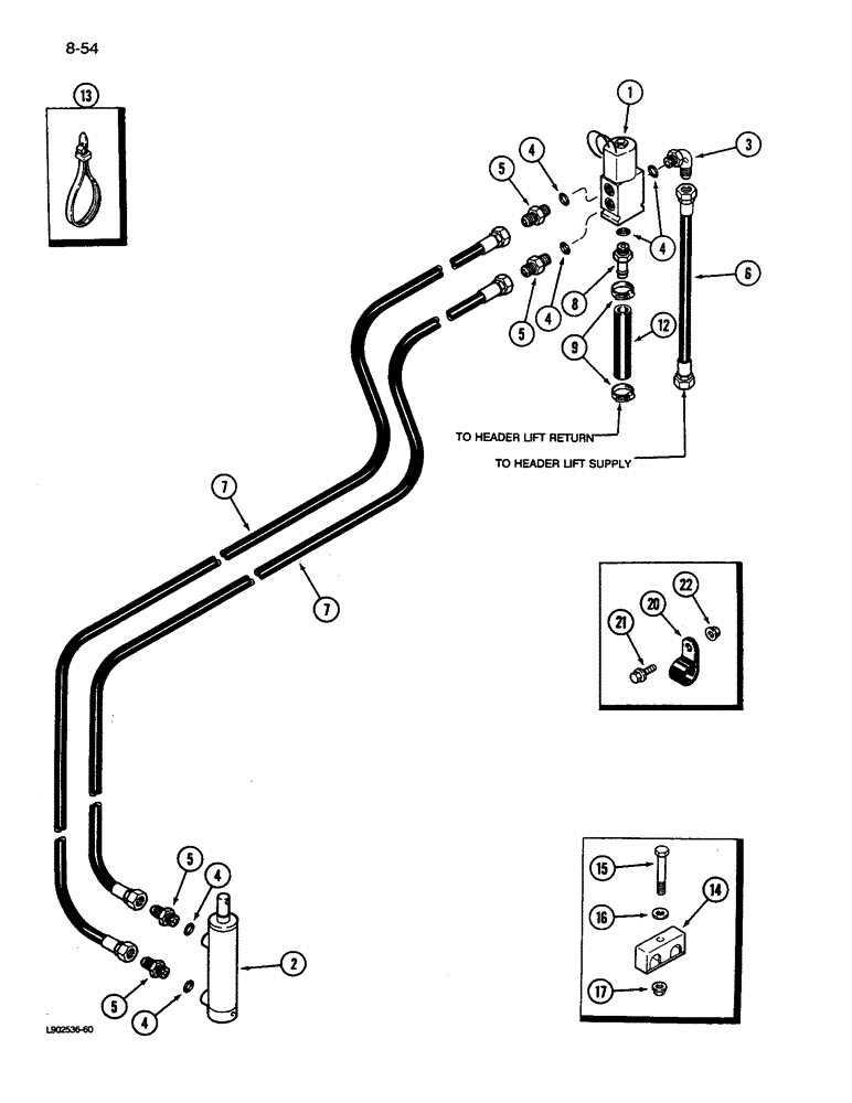 Схема запчастей Case IH 1620 - (8-54) - FEEDER CLUTCH SYSTEM, MODULAR CONTROLS (07) - HYDRAULICS