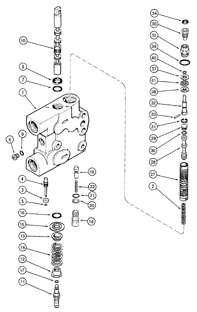 Схема запчастей Case IH 7210 - (8-050) - HYDRAULIC REMOTE VALVE ASSEMBLY, FIRST REMOTE WITH LOAD CHECK (08) - HYDRAULICS