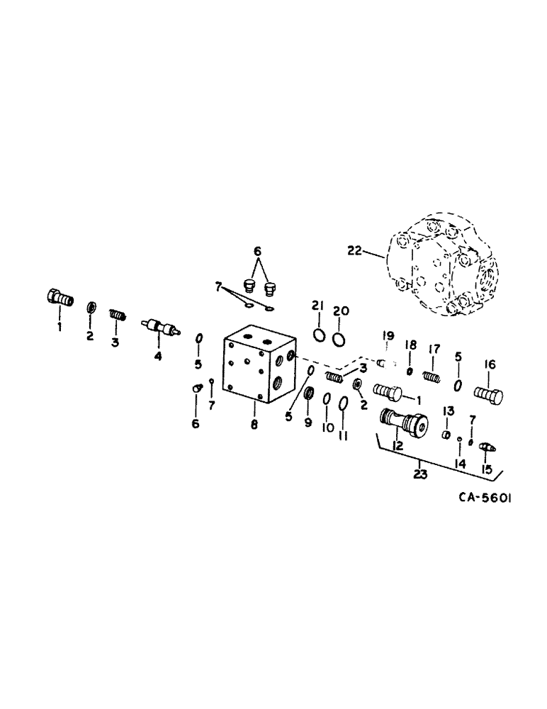 Схема запчастей Case IH 1480 - (10-30) - HYDRAULICS, HYDROSTATIC MOTOR, MANIFOLD VALVE, SUNDSTRAND (07) - HYDRAULICS