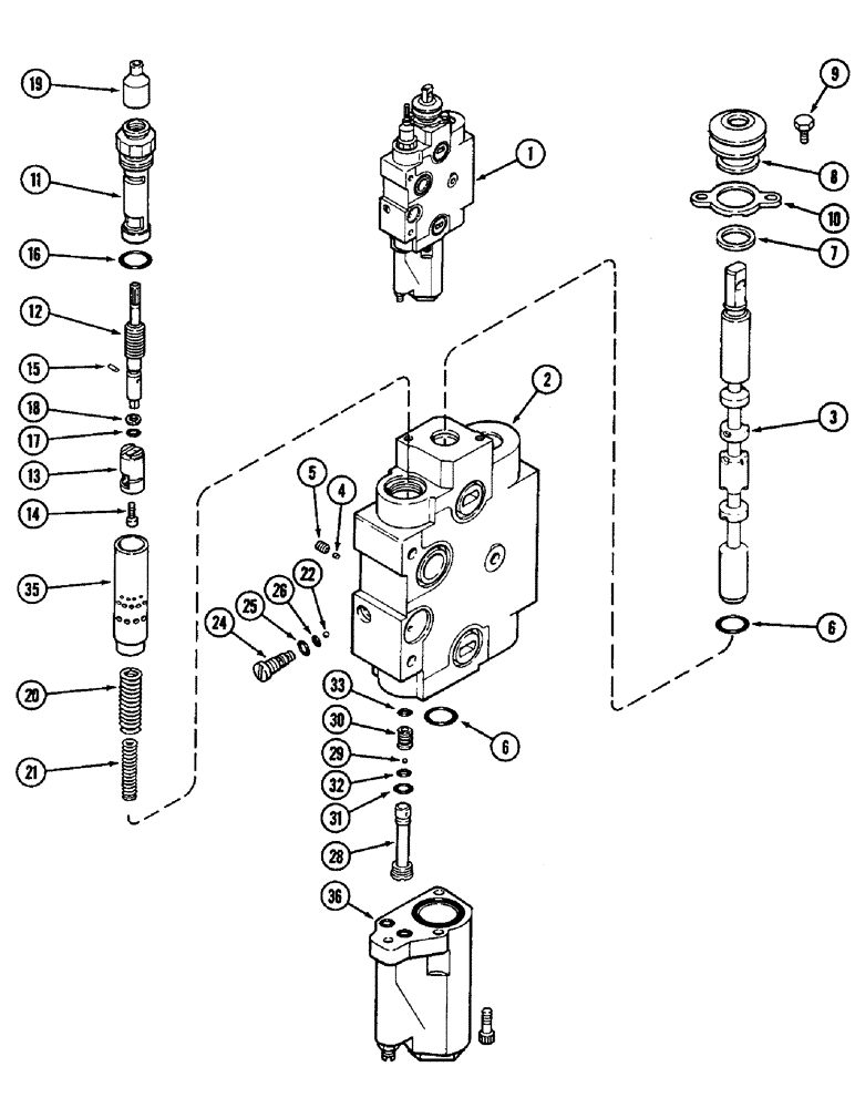 Схема запчастей Case IH 3294 - (8-316) - REMOTE HYDRAULICS, REMOTE VALVE BODY ASSEMBLY ADD ON FOR 3RD OR 4TH CIRCUIT W/O LOAD CHECK (08) - HYDRAULICS