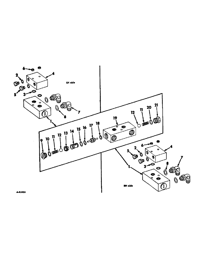 Схема запчастей Case IH 4166 - (10-22) - HYDRAULICS, DOUBLE ACTING CHECK VALVE AND CONNECTIONS (07) - HYDRAULICS